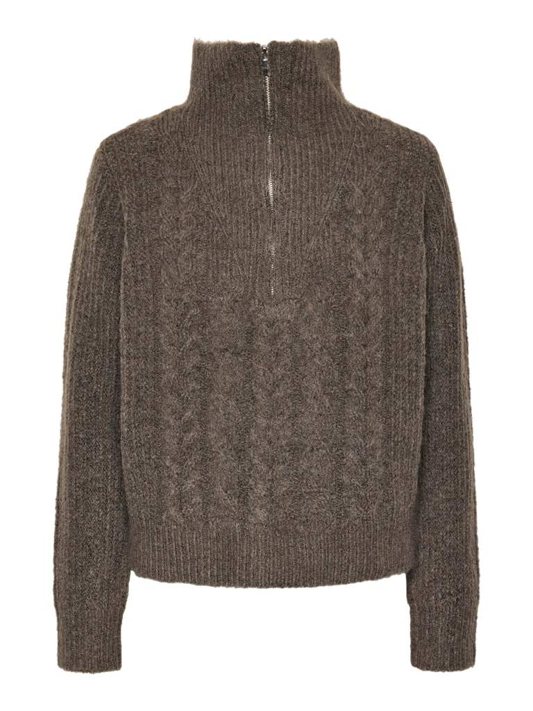 Pulls - Pckamilla Ls Half Zip Knit van Pieces