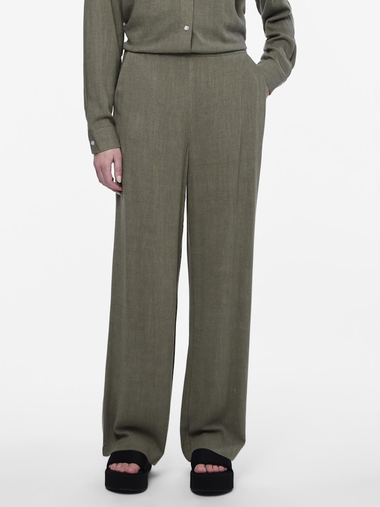 Broeken - Pcvinsty Hw Linen Pant Noos van Pieces