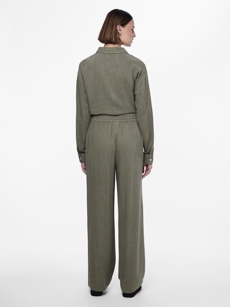 Broeken - Pcvinsty Hw Linen Pant Noos van Pieces