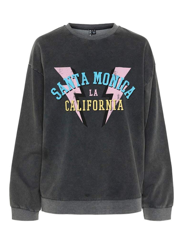 Black WASHED SANTA MONICA Sweaters - Pcallie Sweat van Pieces