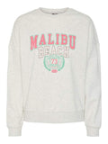 Light Grey Melange Simple green pink lemonade Sweaters - Pcfibbi Ls O-Neck Sweatshirt van Pieces