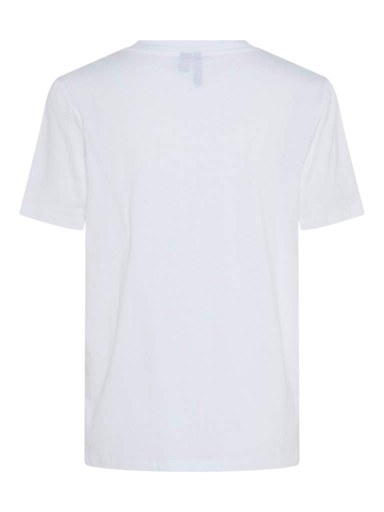 Bright White Botanist Tops - Pcsille Printed T-Shirt van Pieces