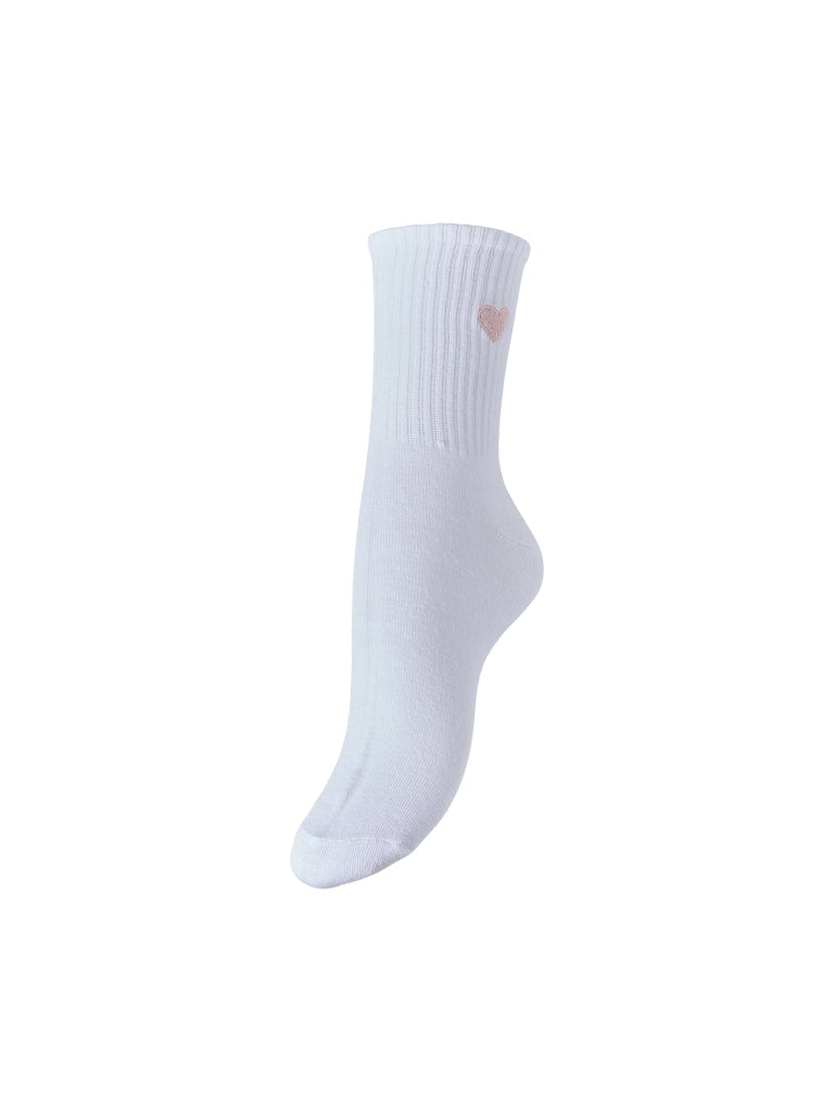 Bright white citroentje ONE SIZE Sokken - Pcmolly Embroidery Socks D2D van Pieces