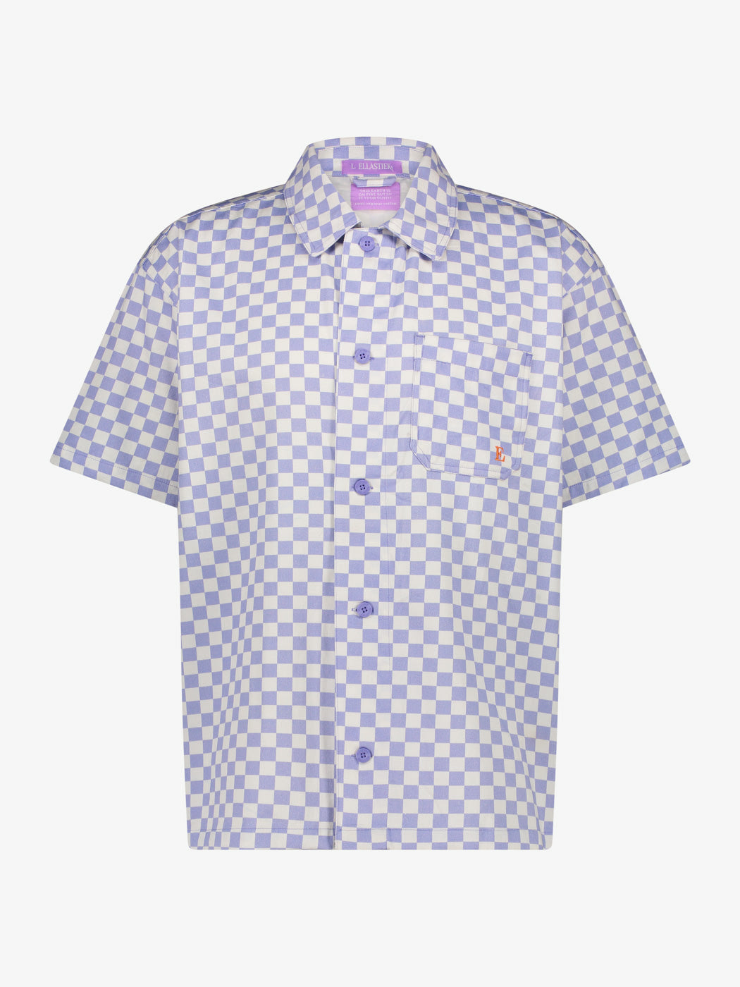 lila ruit Shirts - Roy Blouse Tall van Ellastiek Amsterdam