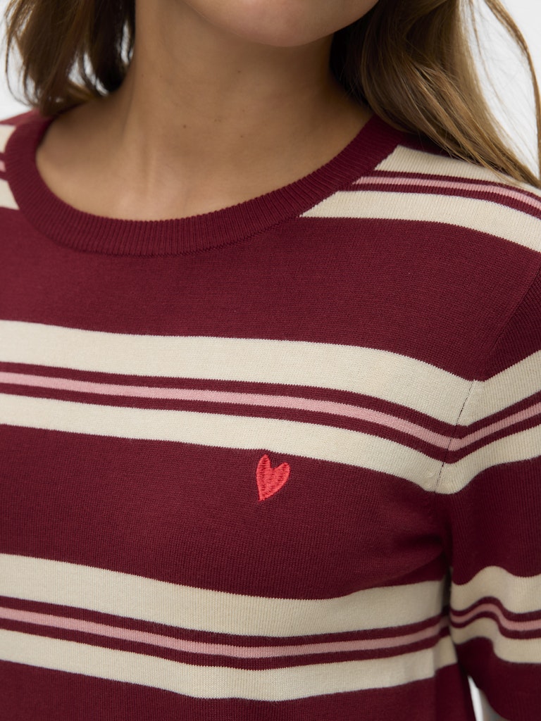 Syrah W. ROSE ELGANCE + BIRCH Pulls - Vmcarmelia Ss O-Neck Pullover van Vero moda