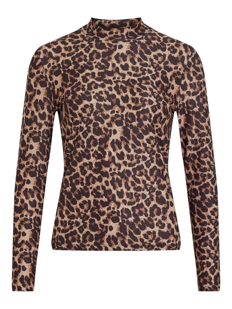 Tops - Vileoa L/S Rollneck Top Noos Leo - AW25 van Vila