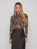 Tops - Vileoa L/S Rollneck Top Noos Leo - AW25 van Vila