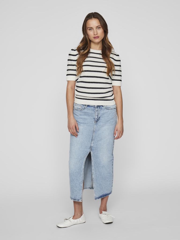 Pulls - Vidalo O-Neck S/S Stripe Knit Noos - SS25 van Vila