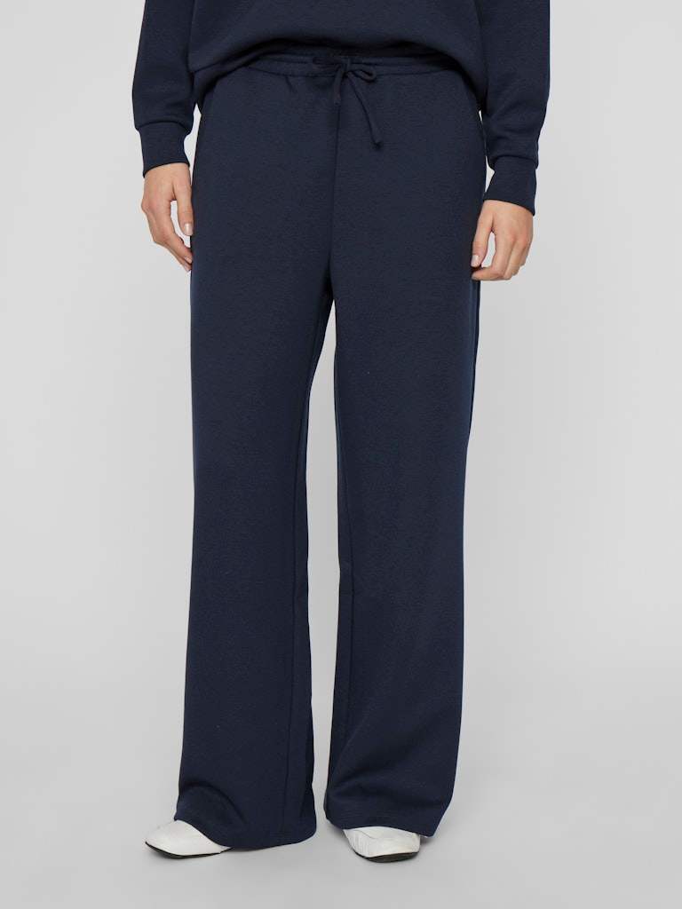 Navy Blazer Broeken - Visiffi Hw Wide Pants van Vila