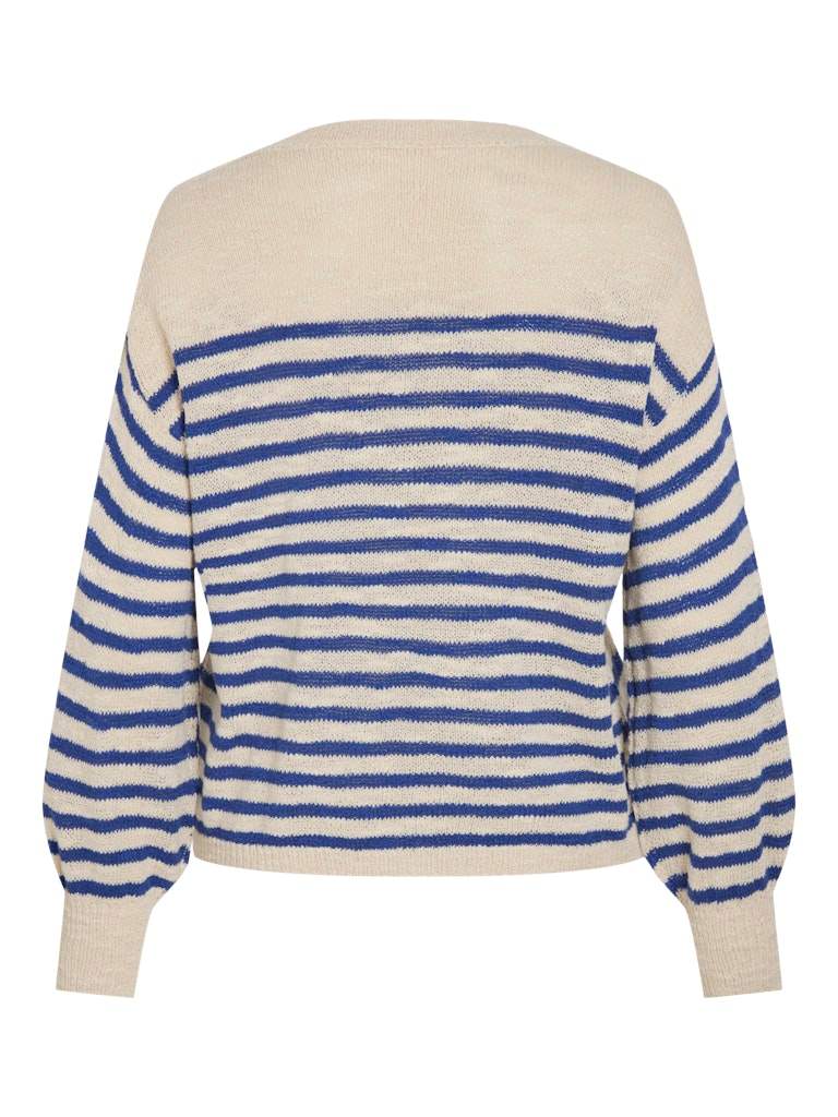 Pulls - Vipoca Rev V-Neck L/S Stripe Knit Top van Vila