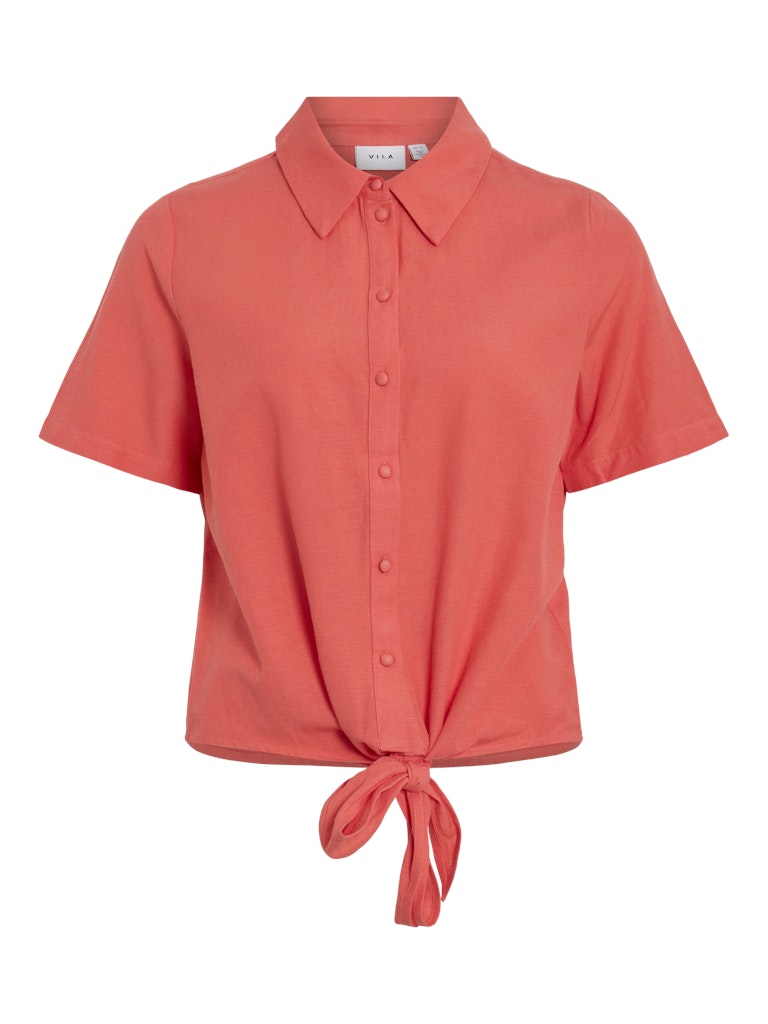 Shirts - Viprisilla S/S Knot Shirt van Vila