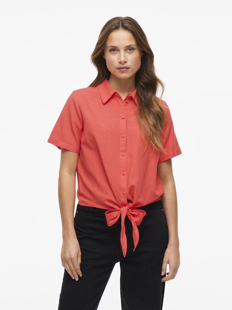 Shirts - Viprisilla S/S Knot Shirt van Vila