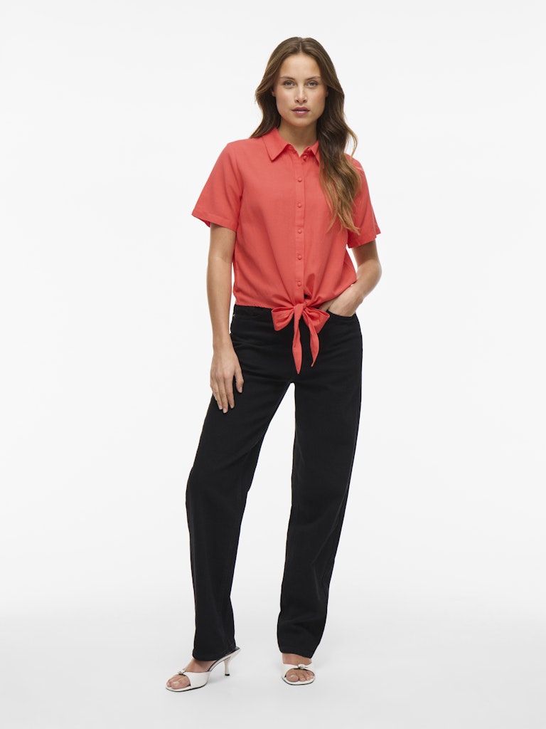 Shirts - Viprisilla S/S Knot Shirt van Vila