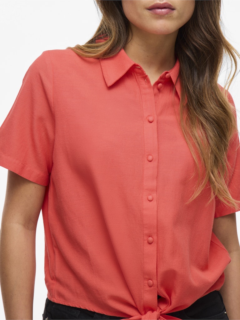 Shirts - Viprisilla S/S Knot Shirt van Vila