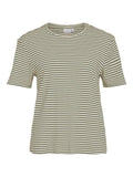 Eggnog OIL GREEN T-shirts - Vijada New O-Neck S/S T-Shirt van Vila