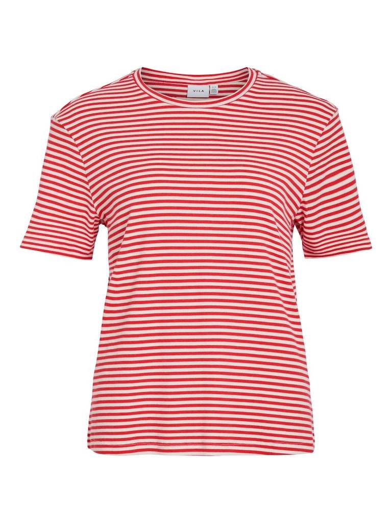 Eggnog POPPY RED T-shirts - Vijada New O-Neck S/S T-Shirt van Vila