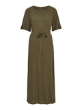 Deep Depths Jurken - Vipaliva O-Neck 2/4 Ankle Dress van Vila