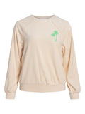 Pulls - Vifrotte O-Neck L/S Printed Badstof Sweater van Vila