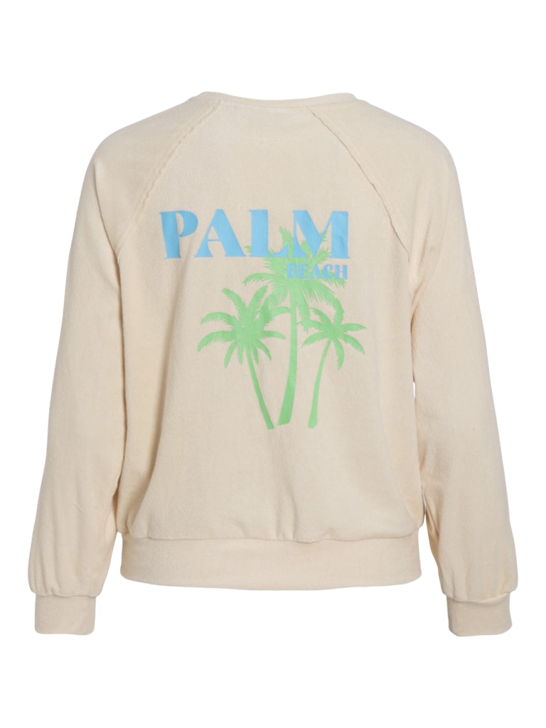 Pulls - Vifrotte O-Neck L/S Printed Badstof Sweater van Vila