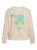 Birch Pulls - Vifrotte O-Neck L/S Printed Badstof Sweater van Vila