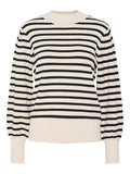 Birch Black stripes Pulls - Yasfonny Ls Knit Pullover Noos - SS25 van Y.A.S
