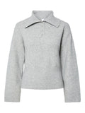 Medium grey melange Pulls - Yasida Ls Knit Pullover - Ex van Y.A.S