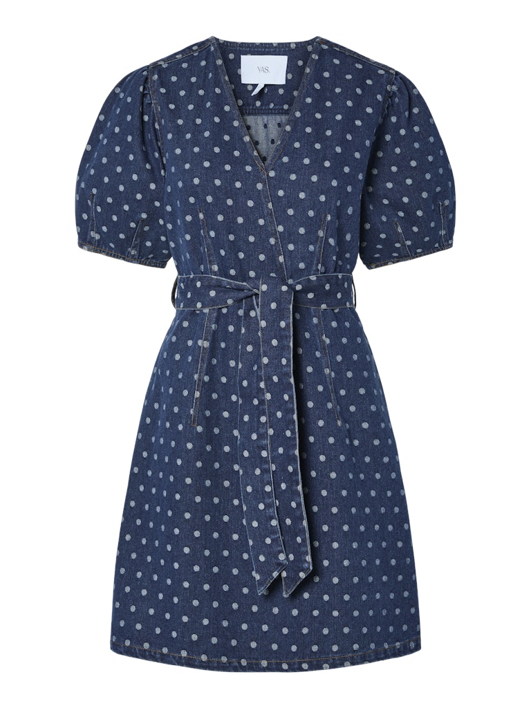 Medium Blue Denim PRIKKA AOP Jurken - Yasprikka 2/4 Denim Dress van Y.A.S