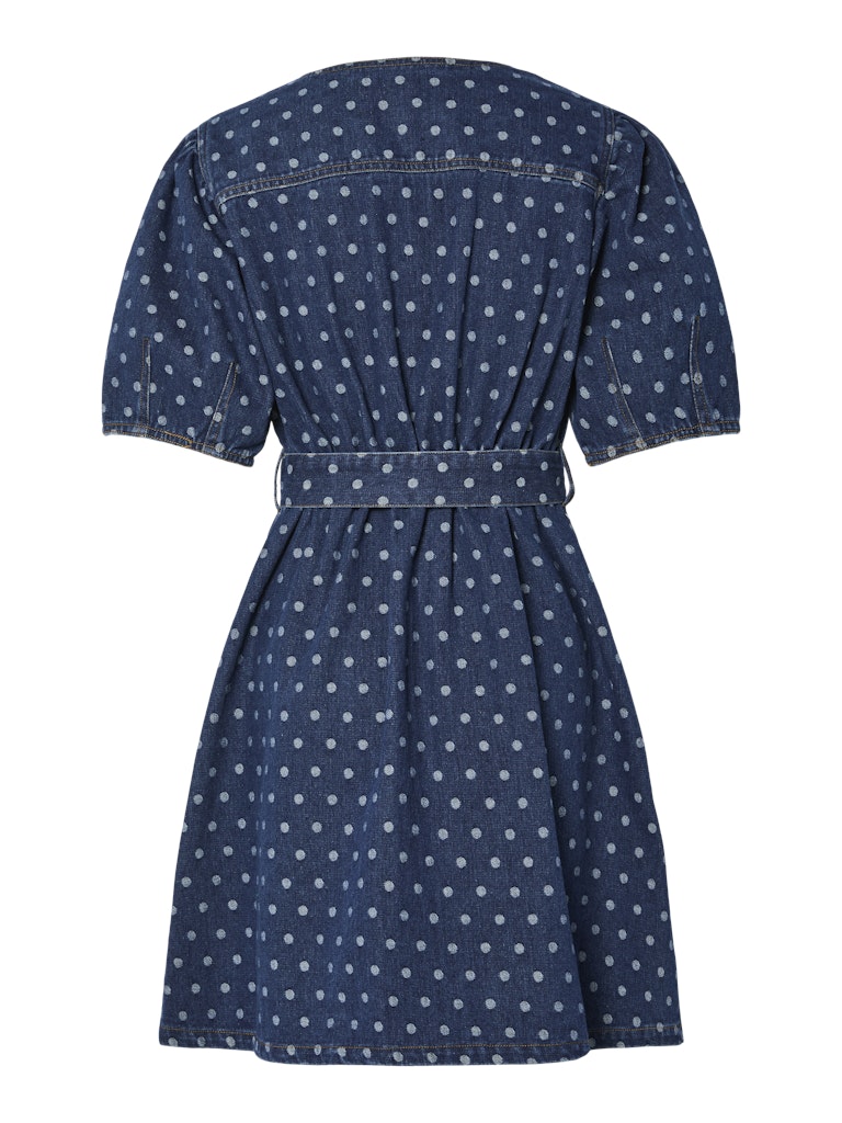 Medium Blue Denim PRIKKA AOP Jurken - Yasprikka 2/4 Denim Dress van Y.A.S