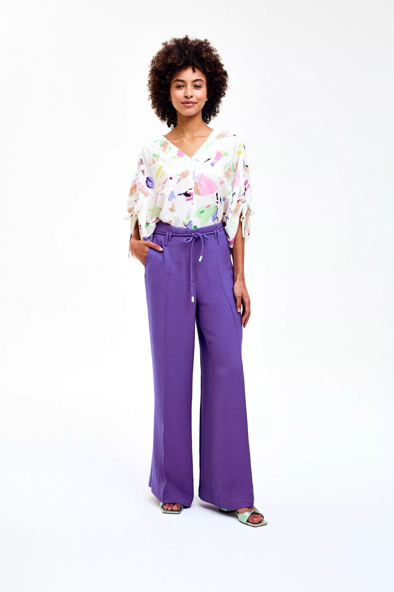 PAD-paars Broeken - Bliss Long Trousers van CKS