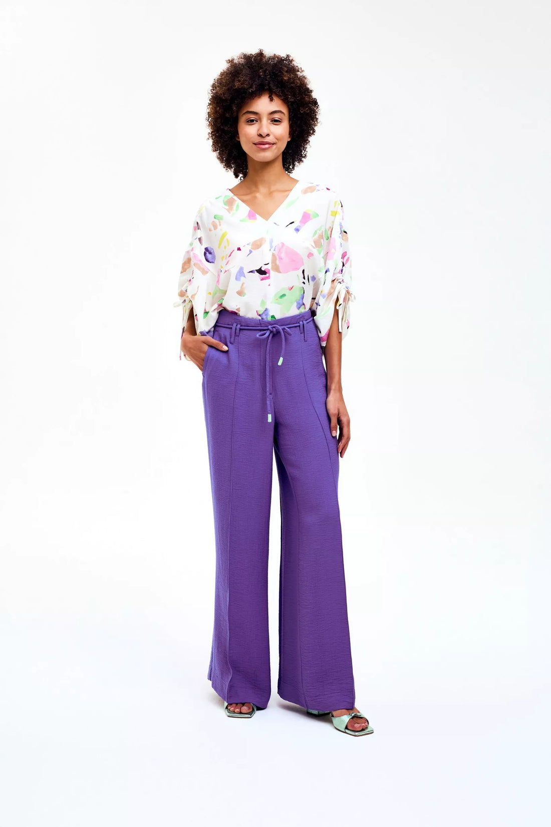 PAD-paars Broeken - Bliss Long Trousers van CKS