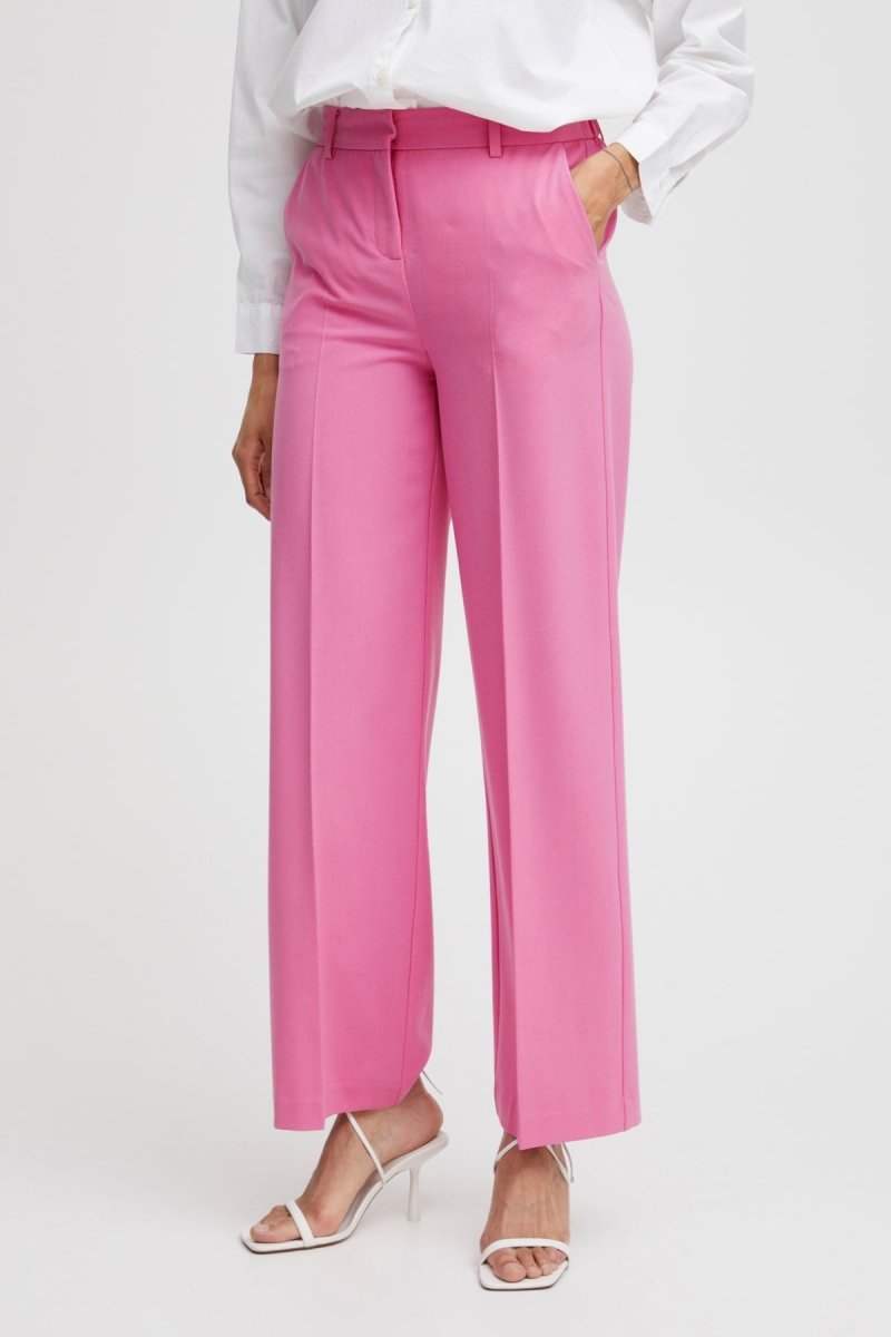 Super Pink Broeken - Bydanta Wide Leg Pants 2 - SS24 van b.young