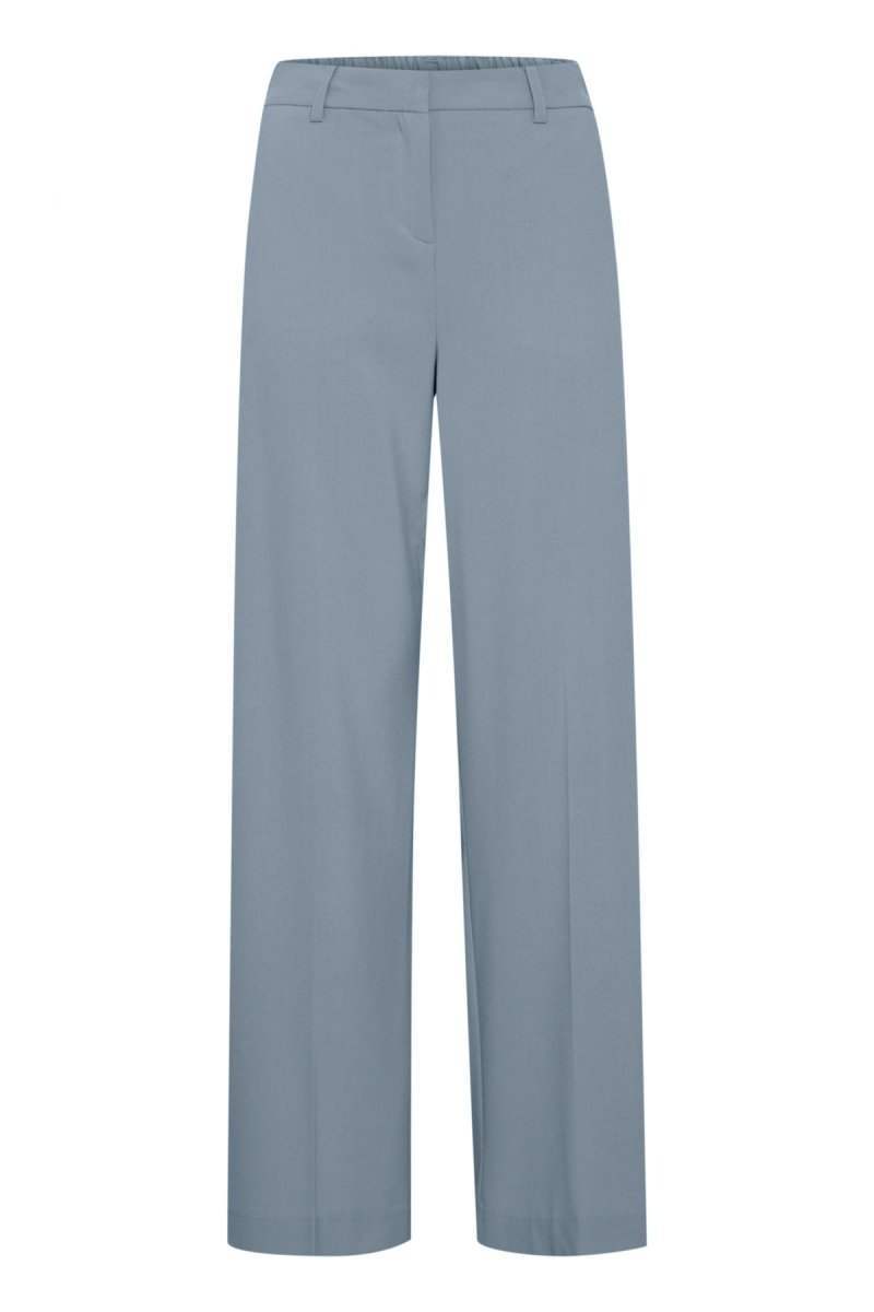 True Navy Melange Broeken - Bydanta Wide Leg Pants 2 - SS24 van b.young