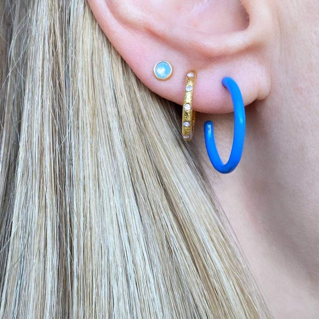 Juwelen - Color Hoops Medium Pair - Enamel van Lulu Copenhagen