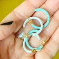 Mint OS Juwelen - Color Hoops Medium Pair - Enamel van Lulu Copenhagen