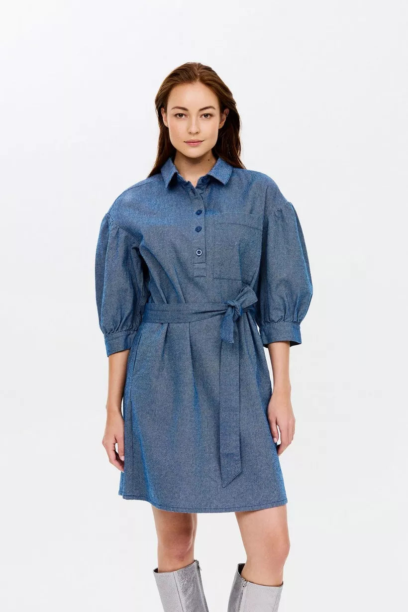 BLM blue medium Jurken - Divack Dress van CKS