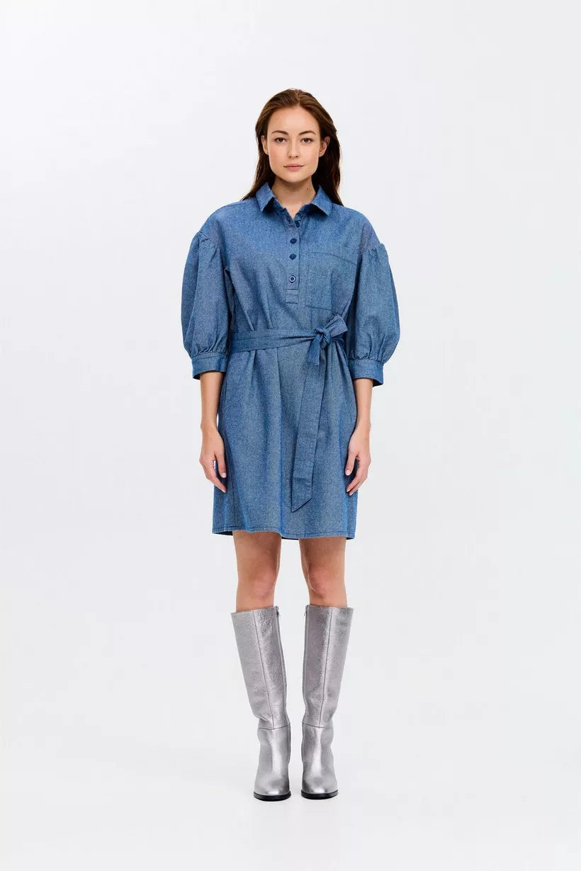 BLM blue medium Jurken - Divack Dress van CKS