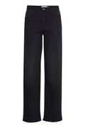Washed Black Jeans - Ihtwiggy Raven Straight van Ichi