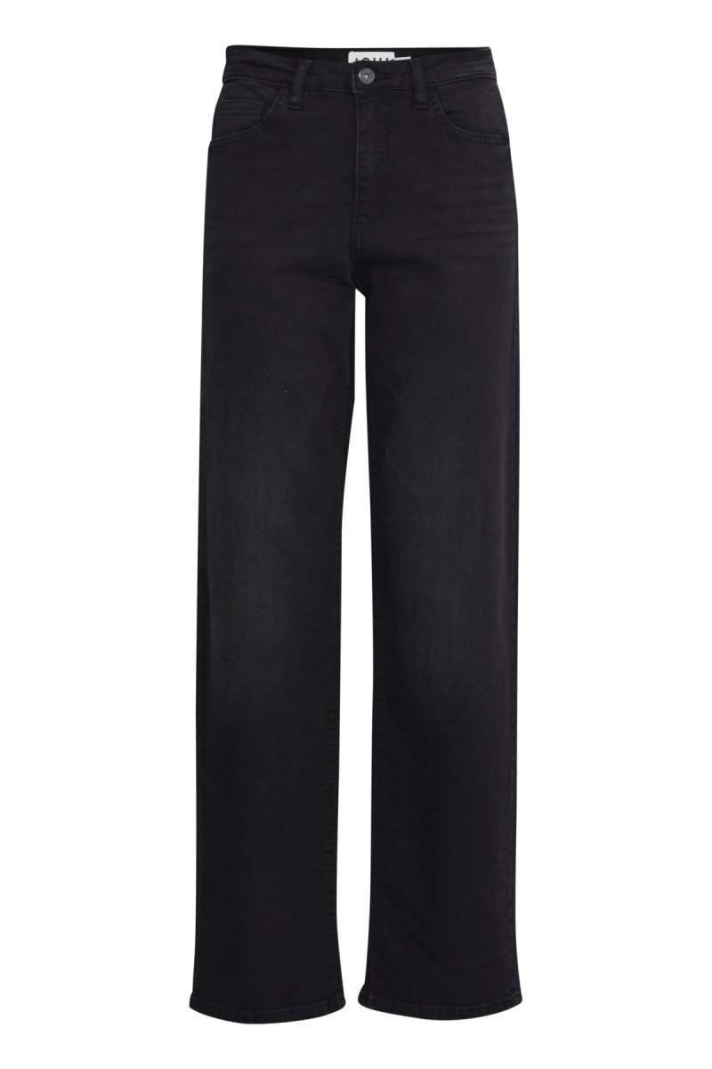 Washed Black Jeans - Ihtwiggy Raven Straight van Ichi
