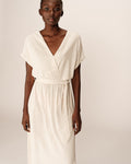 Beige Jurken - Pollen Robe Longue van Grace and Mila