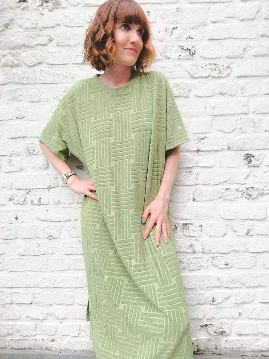 leaf One Size Jurken - Olivia Midi Terry Dress van Meisjes Brugge