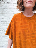 rust One Size Jurken - Olivia Midi Terry Dress van Meisjes Brugge