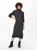 Dark Grey Melange Jurken - Onlbrandie L/S Roll Neck Dress Knit Noos van Only