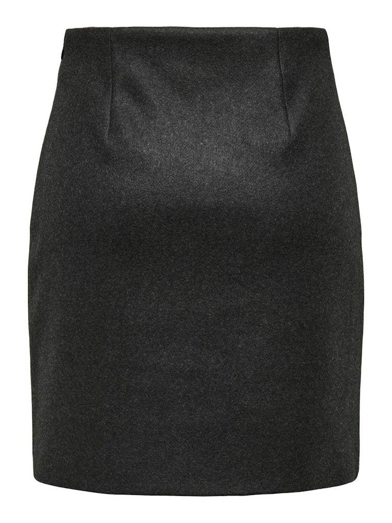 Dark Grey Melange Rokken - Onltrillion Hw Short Skirt van Only