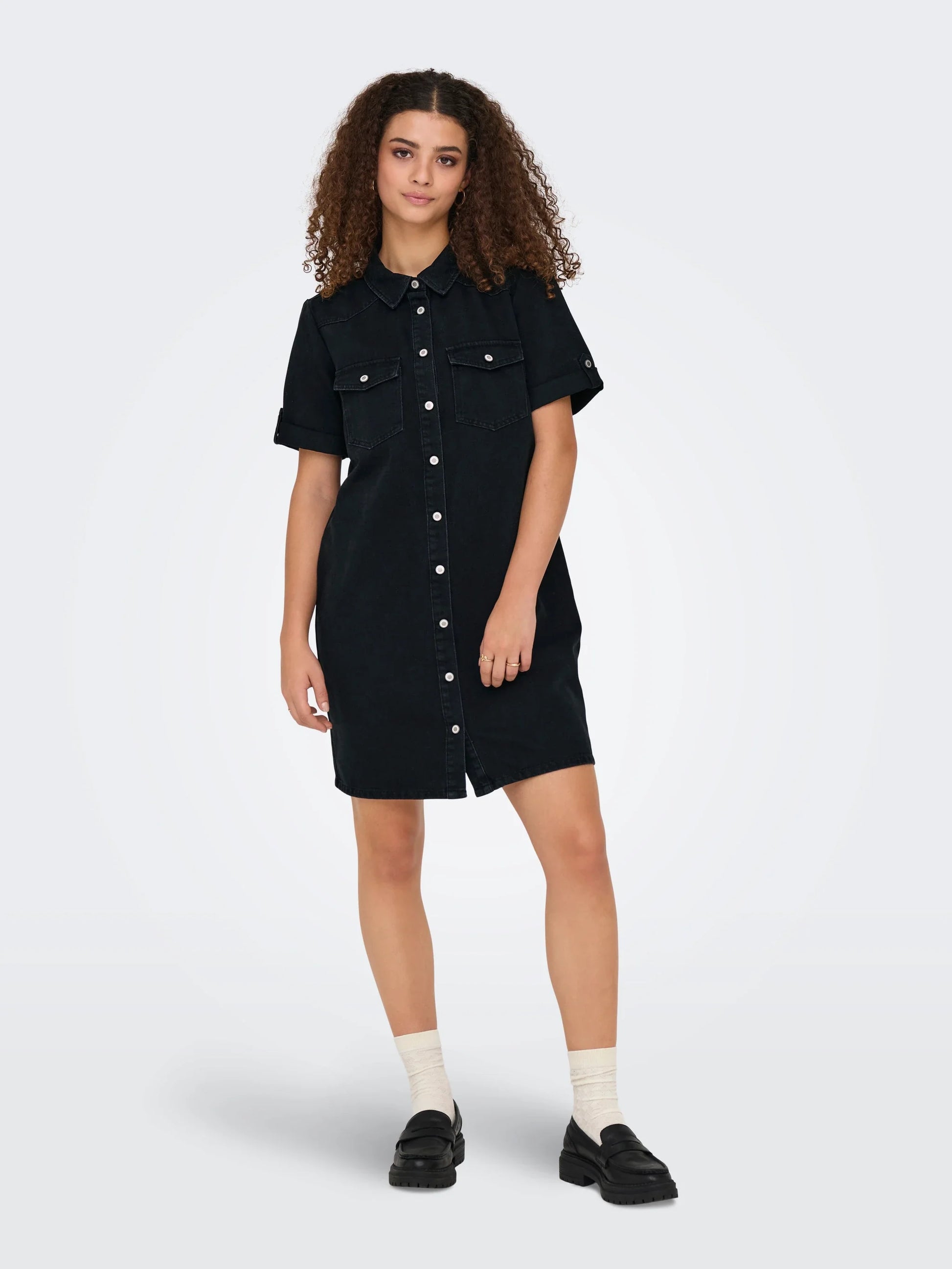 Jurken - Onllisa S/S Dnm Dress van Only