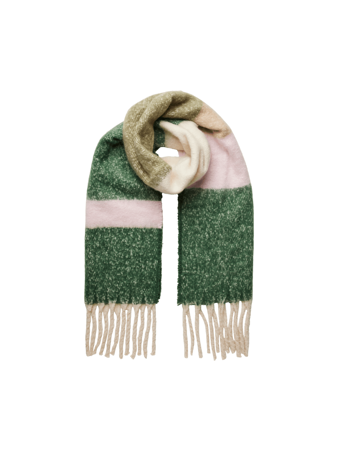 Trekking Green COLOUR BLOCKING ONE SIZE Sjaals - Pcbea Long Scarf Noos - AW24 van Pieces