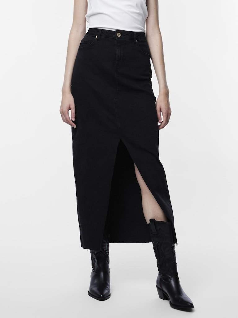 Rokken - Pcjessie Hw Ankle Denim Skirt Noos van Pieces
