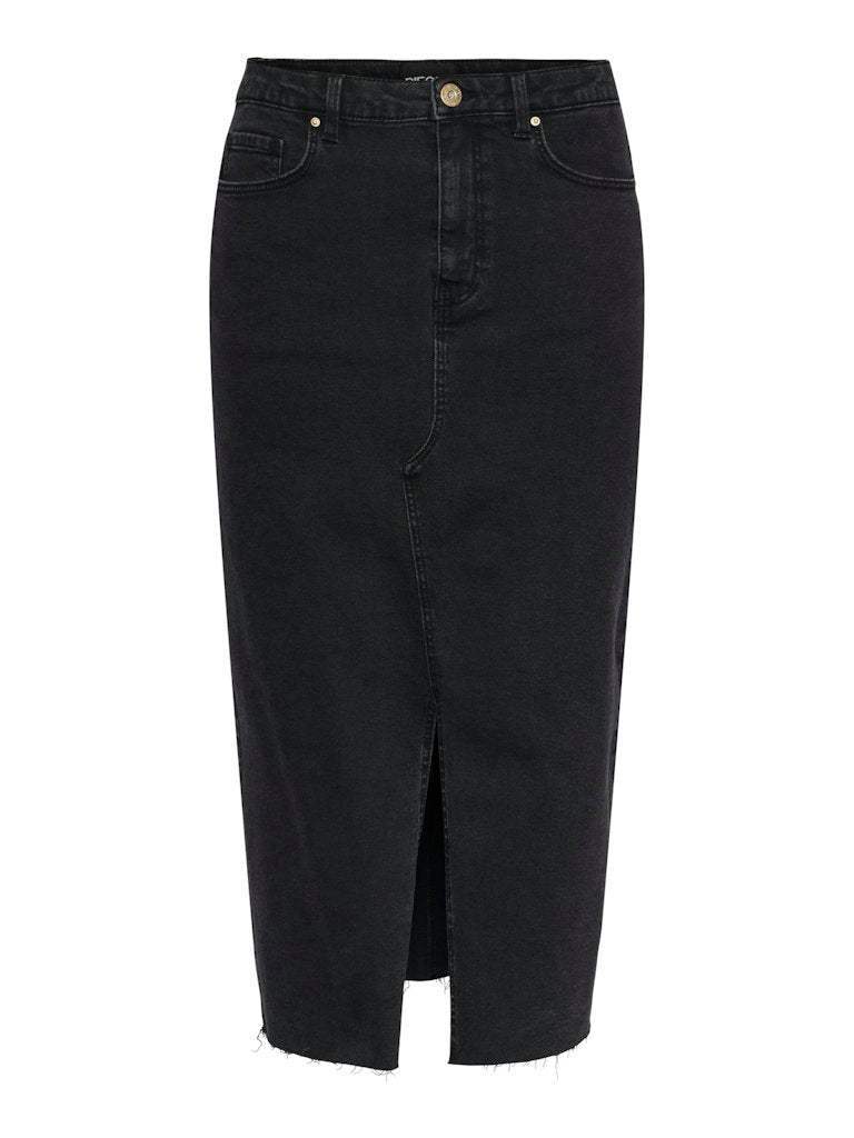 Medium Blue Denim Rokken - Pcjessie Hw Denim Midi Skirt Noos van Pieces