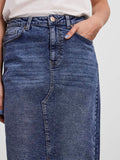 Rokken - Pcjessie Hw Denim Midi Skirt Noos van Pieces