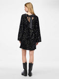 Jurken - Pckam Ls Deep Back Bow Dress van Pieces
