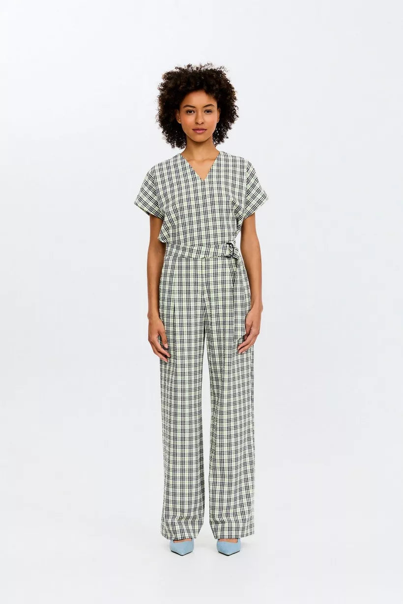 GNF green bright Tops - Saba Geruite Top van CKS